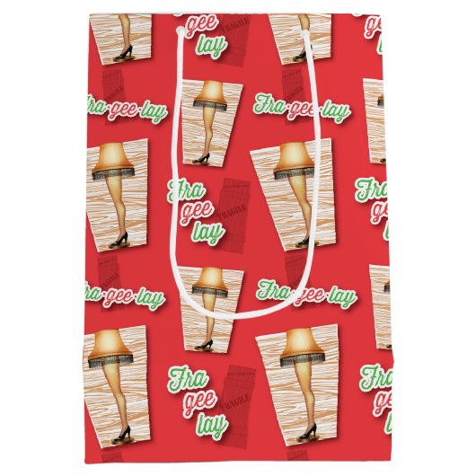 Eine Weihnachtsgeschichte | Lampenmuster Mittlere Geschenktüte (Rückseite)