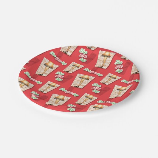 Eine Weihnachtsgeschichte | Lampenmuster Pappteller (Schrägansicht)