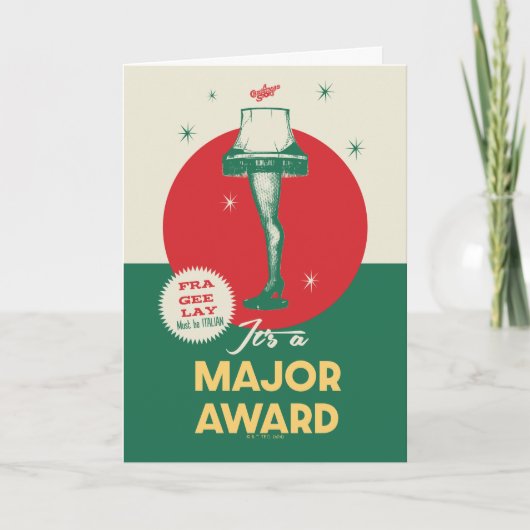 Eine Weihnachtsgeschichte | Leg Lamp Major Award Karte (Vorderseite)