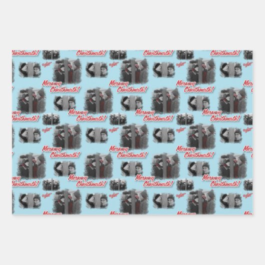 Eine Weihnachtsgeschichte | Merry Chwithmuth Patte Geschenkpapier Set (Vorderseite 3)