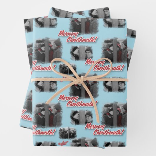 Eine Weihnachtsgeschichte | Merry Chwithmuth Patte Geschenkpapier Set (Beispiel)