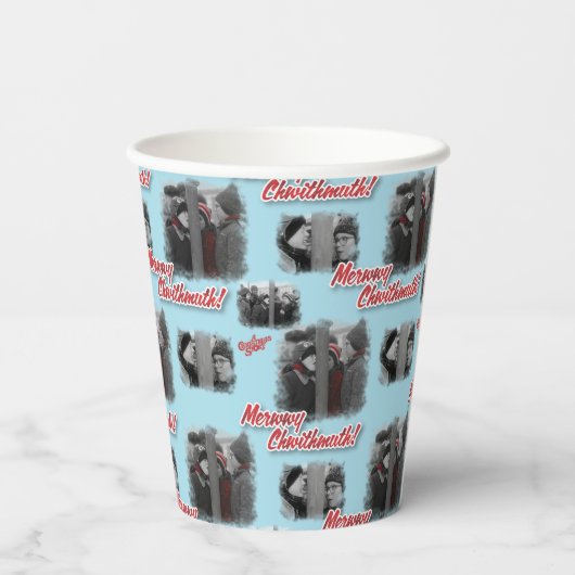 Eine Weihnachtsgeschichte | Merry Chwithmuth Patte Pappbecher (Rückseite)