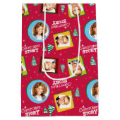 Eine Weihnachtsgeschichte | Muster für Fotos Mittlere Geschenktüte (Rückseite)