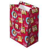 Eine Weihnachtsgeschichte | Muster für Fotos Mittlere Geschenktüte (Rückseite Schrägansicht)