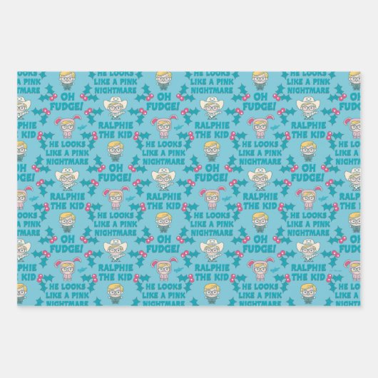 Eine Weihnachtsgeschichte | Ralphie das Kid-Muster Geschenkpapier Set (Vorderseite 3)