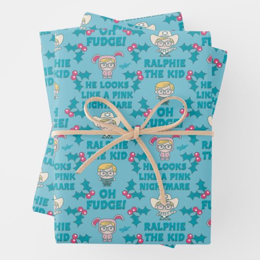 Eine Weihnachtsgeschichte | Ralphie das Kid-Muster Geschenkpapier Set (Beispiel)
