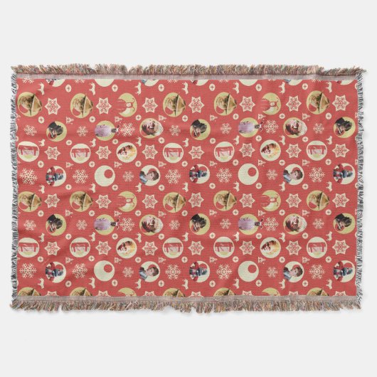 Eine Weihnachtsgeschichte Retro-Snowflake-Muster Decke (Vorderseite)