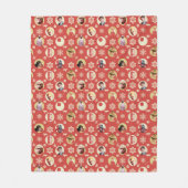 Eine Weihnachtsgeschichte Retro-Snowflake-Muster Fleecedecke (Vorderseite)