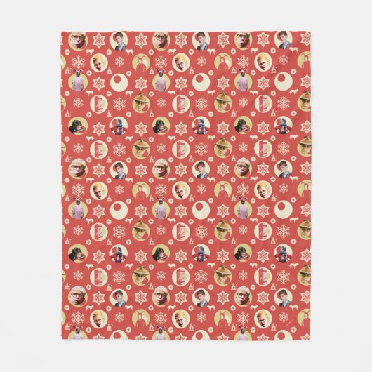 Eine Weihnachtsgeschichte Retro-Snowflake-Muster Fleecedecke (Vorderseite)