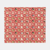 Eine Weihnachtsgeschichte Retro-Snowflake-Muster Fleecedecke (Vorderseite (Horizontal))