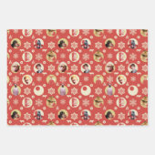 Eine Weihnachtsgeschichte Retro-Snowflake-Muster Geschenkpapier Set (Vorderseite 3)