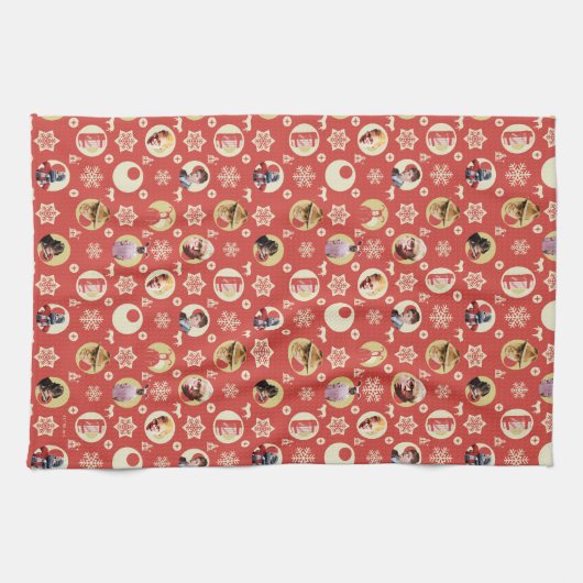 Eine Weihnachtsgeschichte Retro-Snowflake-Muster Geschirrtuch (Horizontal)