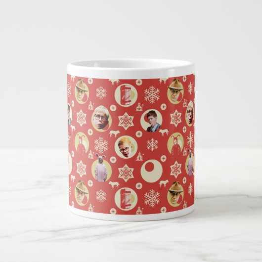 Eine Weihnachtsgeschichte Retro-Snowflake-Muster Jumbo-Tasse (Vorderseite)