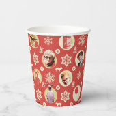 Eine Weihnachtsgeschichte Retro-Snowflake-Muster Pappbecher (Rückseite)