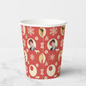 Eine Weihnachtsgeschichte Retro-Snowflake-Muster Pappbecher (Rechts)