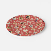 Eine Weihnachtsgeschichte Retro-Snowflake-Muster Pappteller (Schrägansicht)