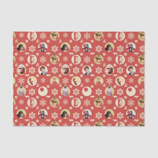 Eine Weihnachtsgeschichte Retro-Snowflake-Muster Seidenpapier (Vorderseite)