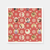 Eine Weihnachtsgeschichte Retro-Snowflake-Muster Serviette (Vorderseite)