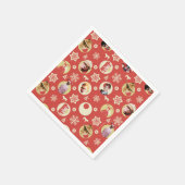 Eine Weihnachtsgeschichte Retro-Snowflake-Muster Serviette (Ecke)