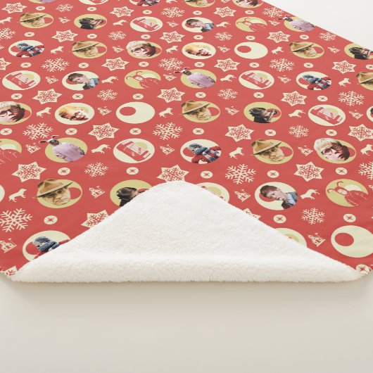 Eine Weihnachtsgeschichte Retro-Snowflake-Muster Sherpadecke (3/4)