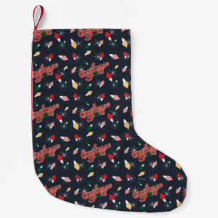 Eine Weihnachtsgeschichte Weihnachtslichtmuster Kleiner Weihnachtsstrumpf