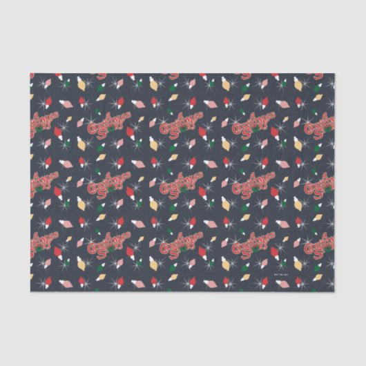 Eine Weihnachtsgeschichte | Weihnachtslichtmuster Seidenpapier (Vorderseite)