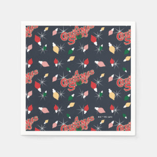 Eine Weihnachtsgeschichte Weihnachtslichtmuster Serviette