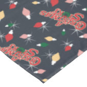 Eine Weihnachtsgeschichte | Weihnachtslichtmuster Tischdecke (Schrägansicht)