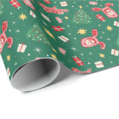 Eine Weihnachtsgeschichte | Weihnachtssymbol Muste Geschenkpapier (Rolleneckpunkt)