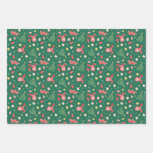 Eine Weihnachtsgeschichte | Weihnachtssymbol Muste Geschenkpapier Set (Vorderseite)