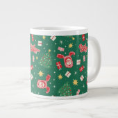 Eine Weihnachtsgeschichte | Weihnachtssymbol Muste Jumbo-Tasse (Vorderseite Rechts)