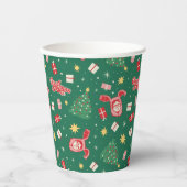 Eine Weihnachtsgeschichte | Weihnachtssymbol Muste Pappbecher (Vorderseite)