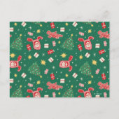 Eine Weihnachtsgeschichte | Weihnachtssymbol Muste Postkarte (Vorderseite)