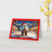 Eine Weihnachtskarte aus Rhino-Milbe Karte (Gelbe Blume)