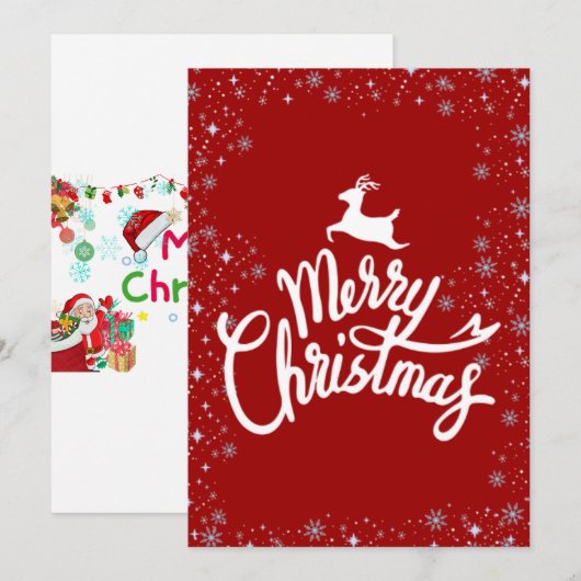 Eine Weihnachtskarte Feiertagskarte (Vorne/Hinten)