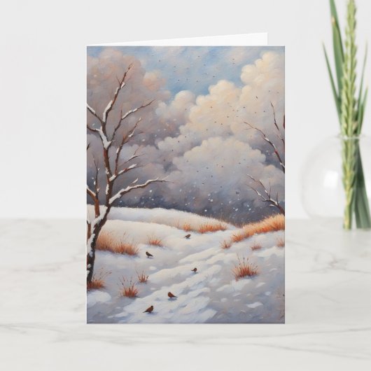 Eine Weihnachtskarte für den Schneetag Karte (Vorderseite)