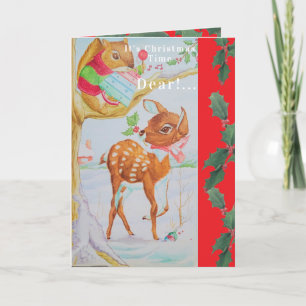Eine Weihnachtskarte für ein liebes kleines Mädche Karte