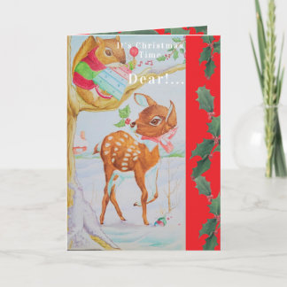 Eine Weihnachtskarte für ein liebes kleines Mädche Karte