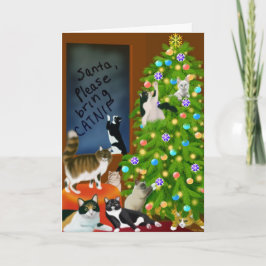 Eine Weihnachtskarte für eine Familie Feiertagskarte