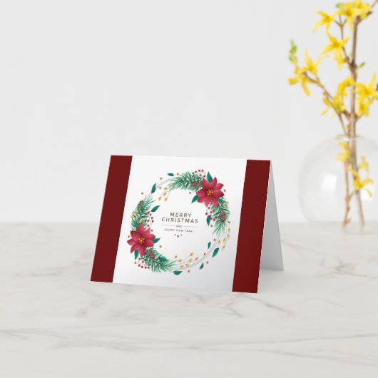 Eine Weihnachtskarte für Mitarbeiter Karte (Gelbe Blume)