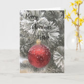 Eine Weihnachtskarte für Pastor und seine Familie Karte (Gelbe Blume)