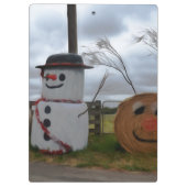 Eine Weihnachtsklammer auf dem Bauernhof Klemmbrett (Rückseite)