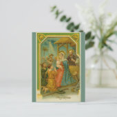 Eine Weihnachtskrippen-Postkarte Postkarte (Stehend Vorderseite)