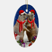 Eine Weihnachtskuss-Verzierung Keramik Ornament (Rechts)