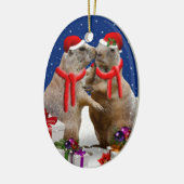 Eine Weihnachtskuss-Verzierung Keramik Ornament (Links)