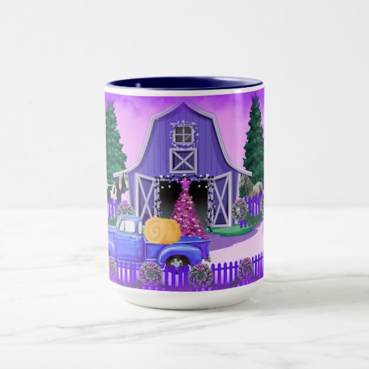Eine Weihnachtslandschaft-Tasse Tasse (Zentrum)