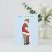 Eine Weihnachtsposterkarte Feiertagspostkarte (Stehend Vorderseite)