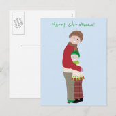 Eine Weihnachtsposterkarte Feiertagspostkarte (Vorne/Hinten)