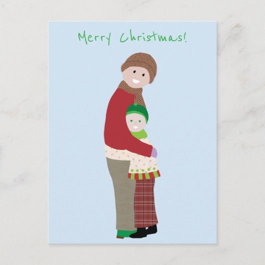 Eine Weihnachtsposterkarte Feiertagspostkarte (Vorderseite)