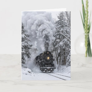 Eine Weihnachtsreise Feiertagskarte